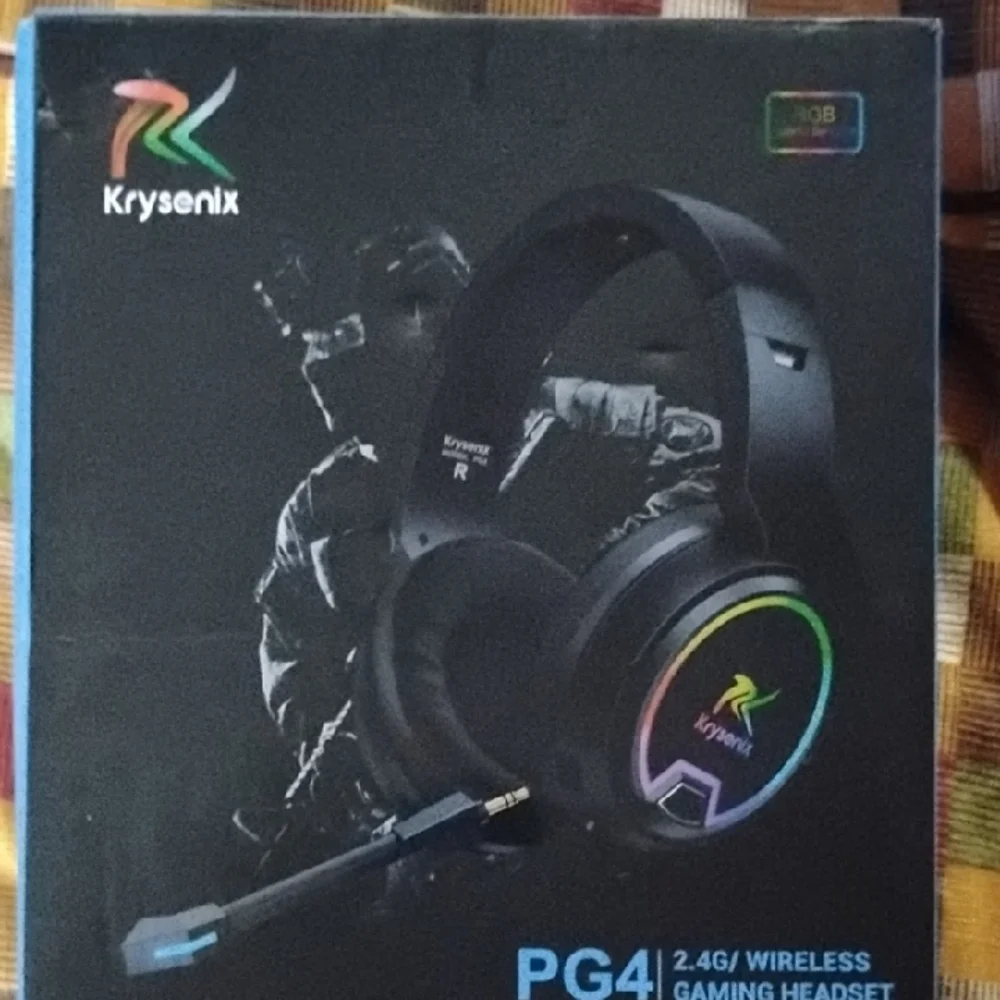 Krysenix Wireless Gaming Headset with RGB Lighting